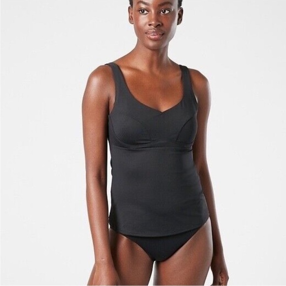 Athleta Sleek Black Tankini Top - Picture 3 of 7